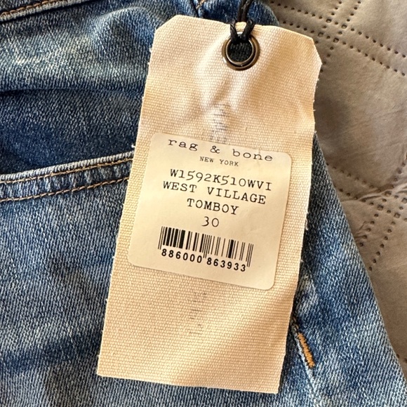 rag & bone JEAN Tomboy Jeans in Medium Blue Denim - Picture 2 of 7